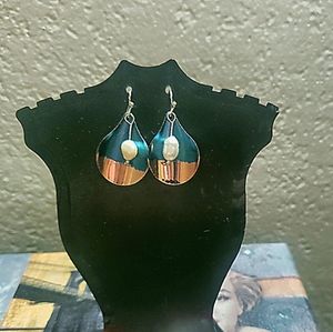 VINTAGE Moonstone Turquoise Opal Earrings